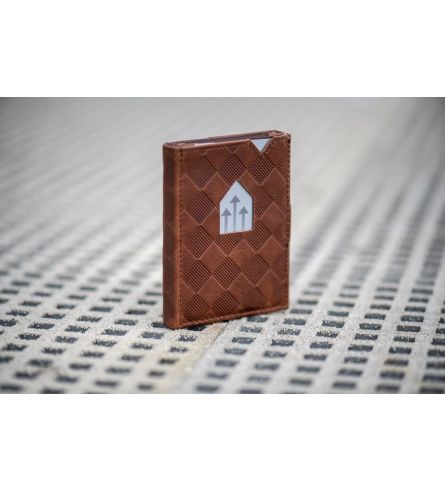 Exentri Wallet RFID Hazelnut Chess Leather Wallet