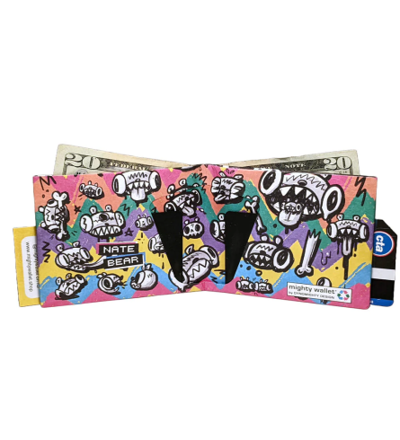 Mighty Wallet Bearbrains by Nate Bear Artist Collective