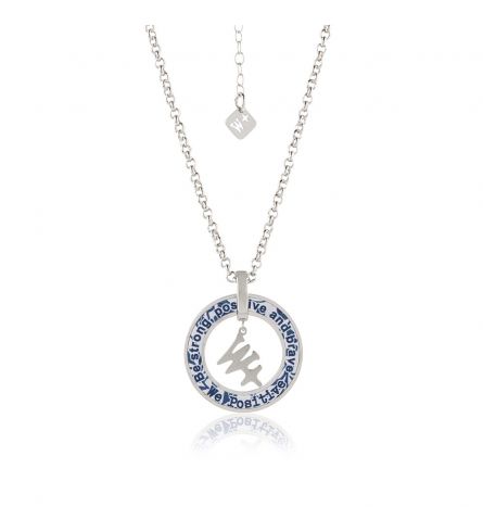 We Positive Necklace Printed Deep Sea Col. Blue