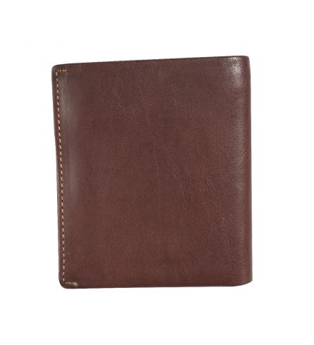 Tony Perotti Slim Vertical Billfold  with banknote and coin pocket and creditcard slot Brown