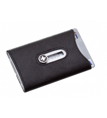 Wagner Swiss Wallet Tuxedo Silver Leather